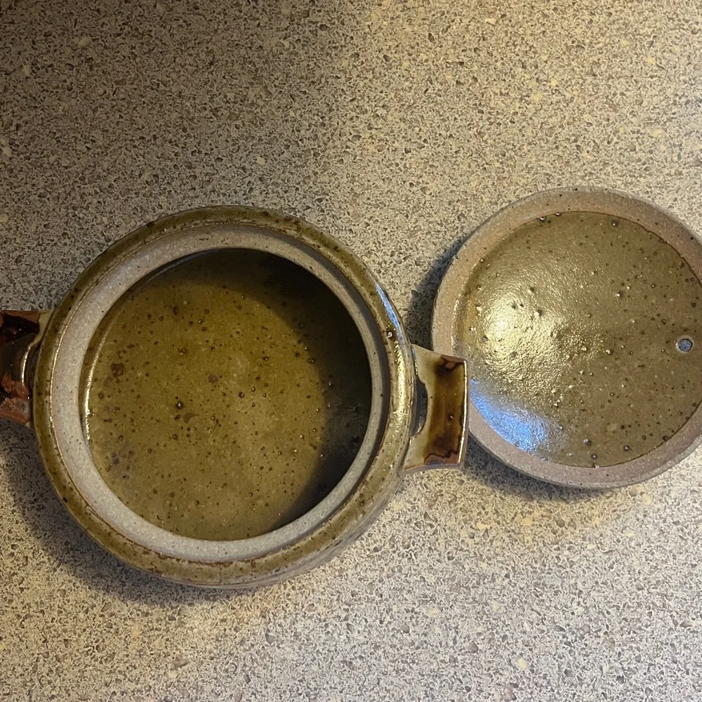 Vintage Otagiri stoneware dish with lid